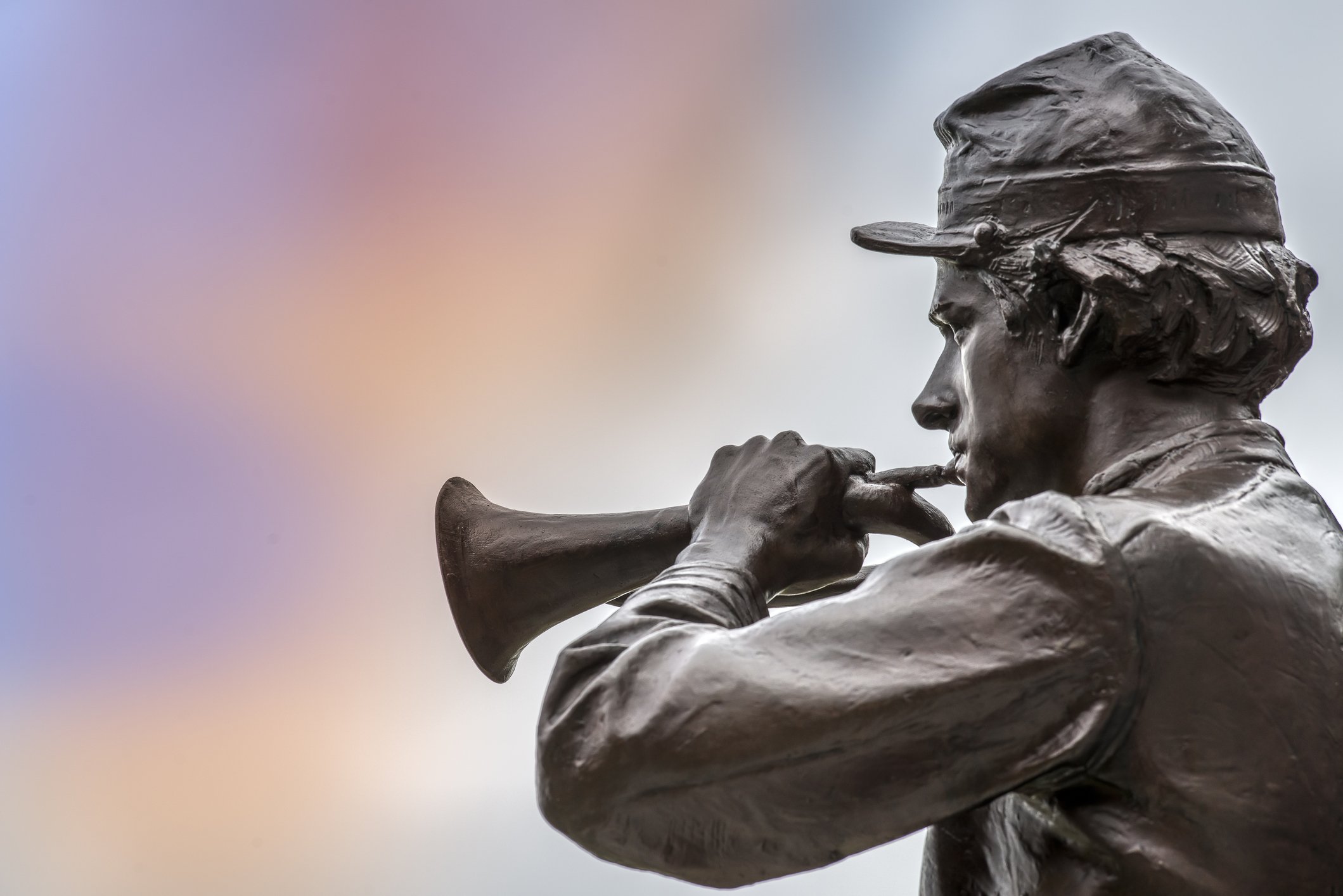 Civil War Bugler Statue in Bronze iStock