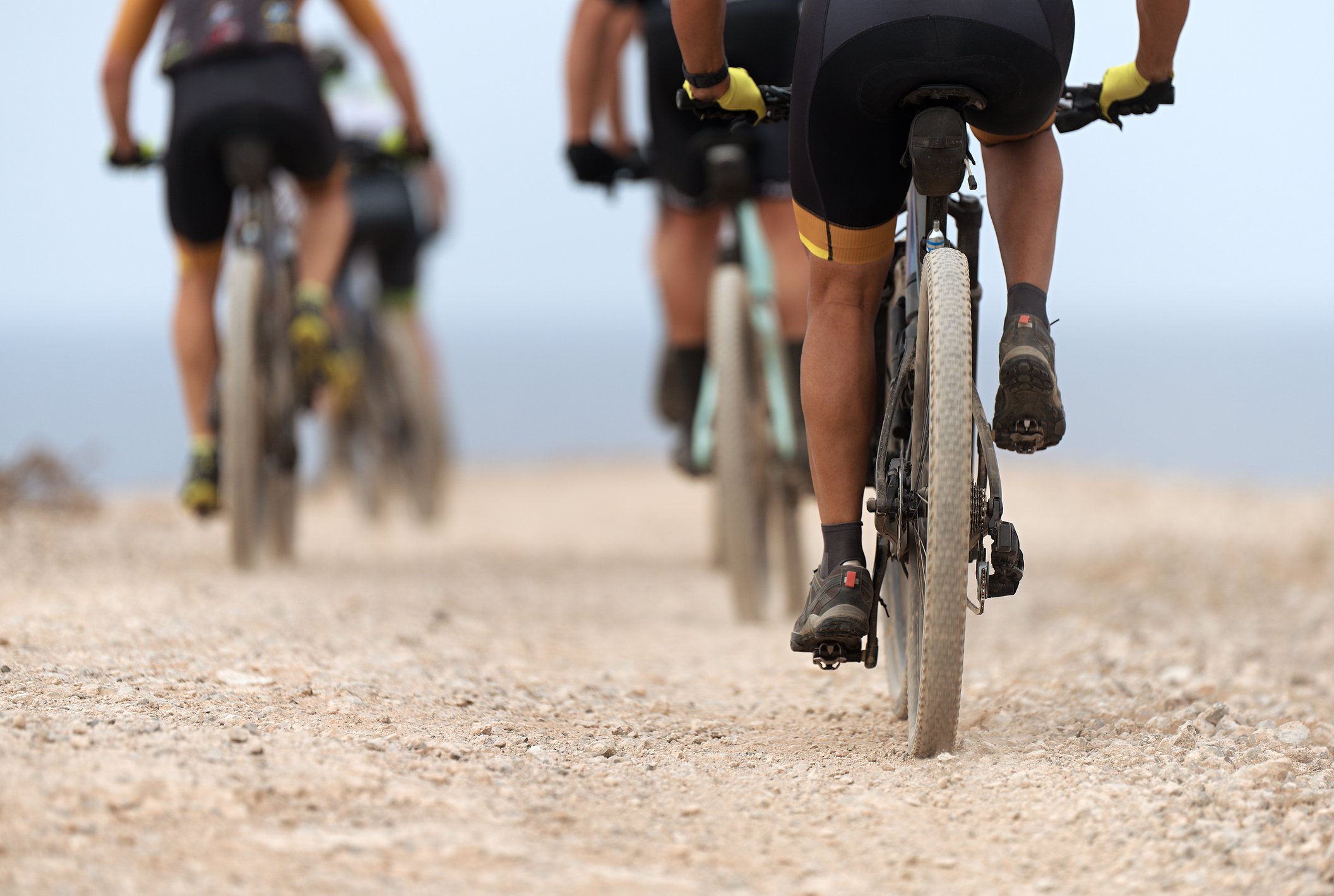Mountain bikes in a competition, healthy lifestyle active athlete