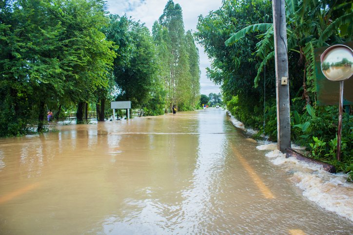Road closed because of flooding iStock